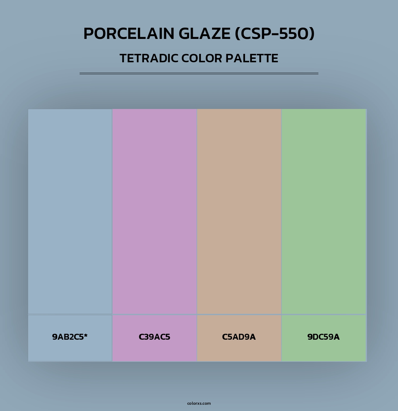 Porcelain Glaze (CSP-550) - Tetradic Color Palette