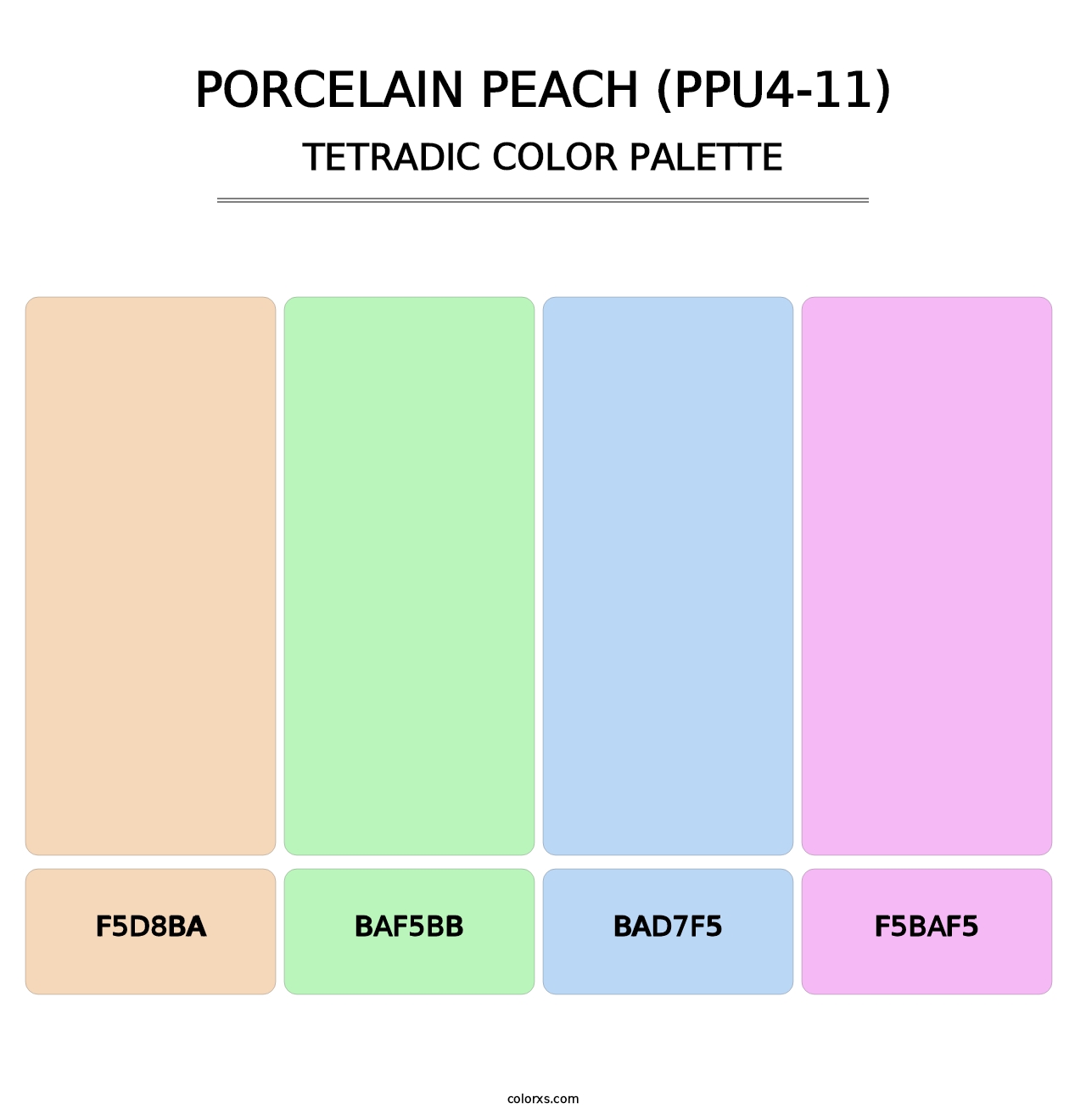 Porcelain Peach (PPU4-11) - Tetradic Color Palette