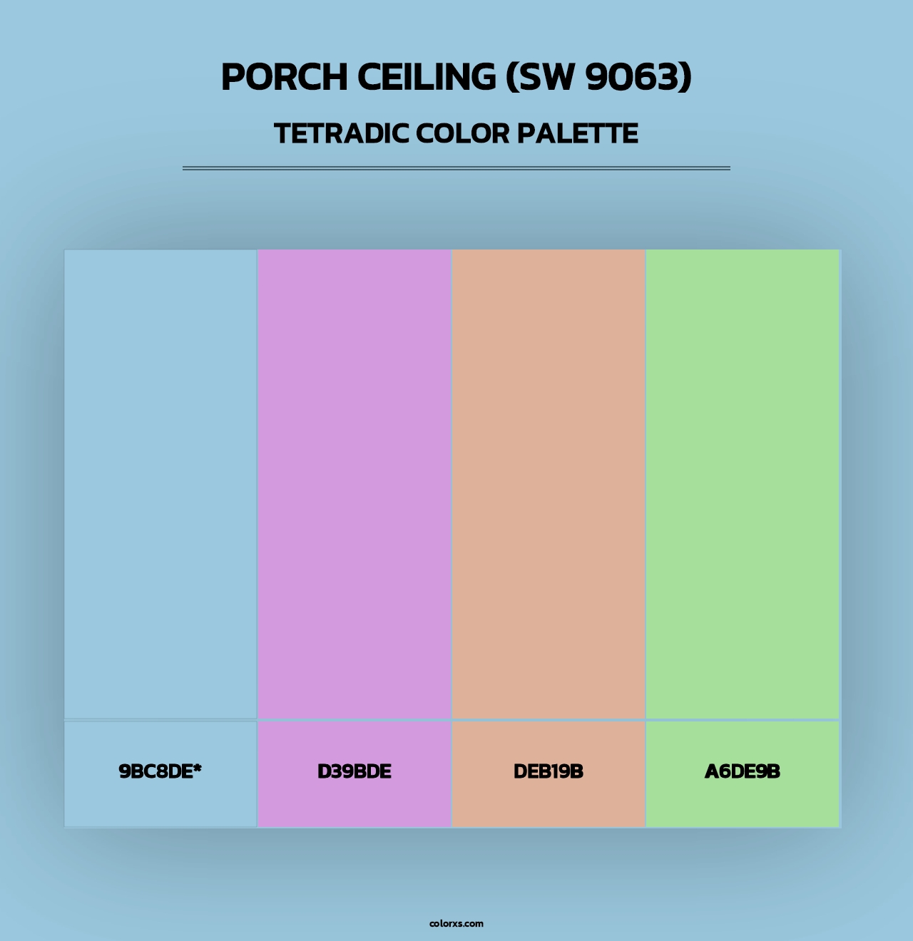 Porch Ceiling (SW 9063) - Tetradic Color Palette