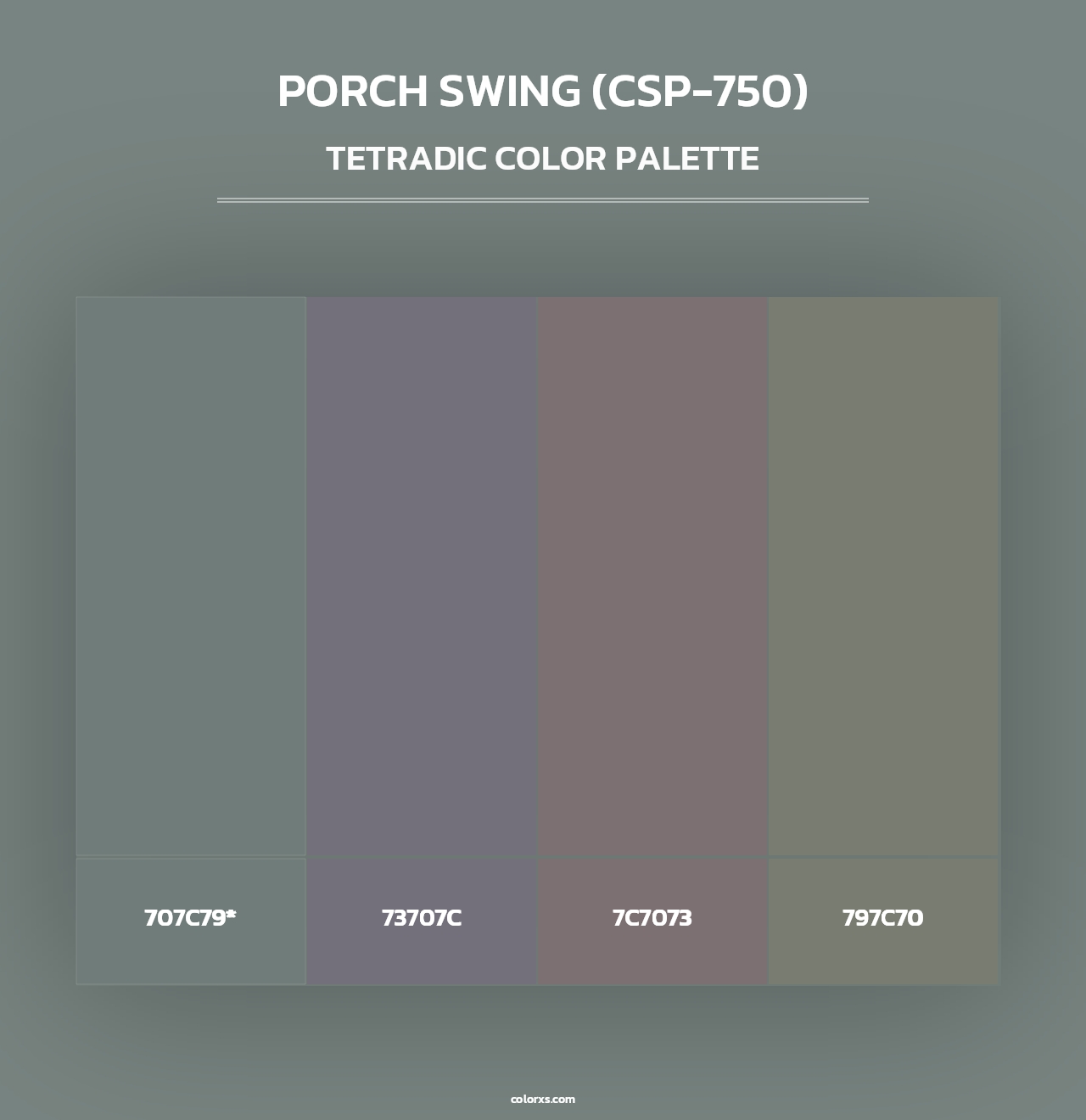 Porch Swing (CSP-750) - Tetradic Color Palette