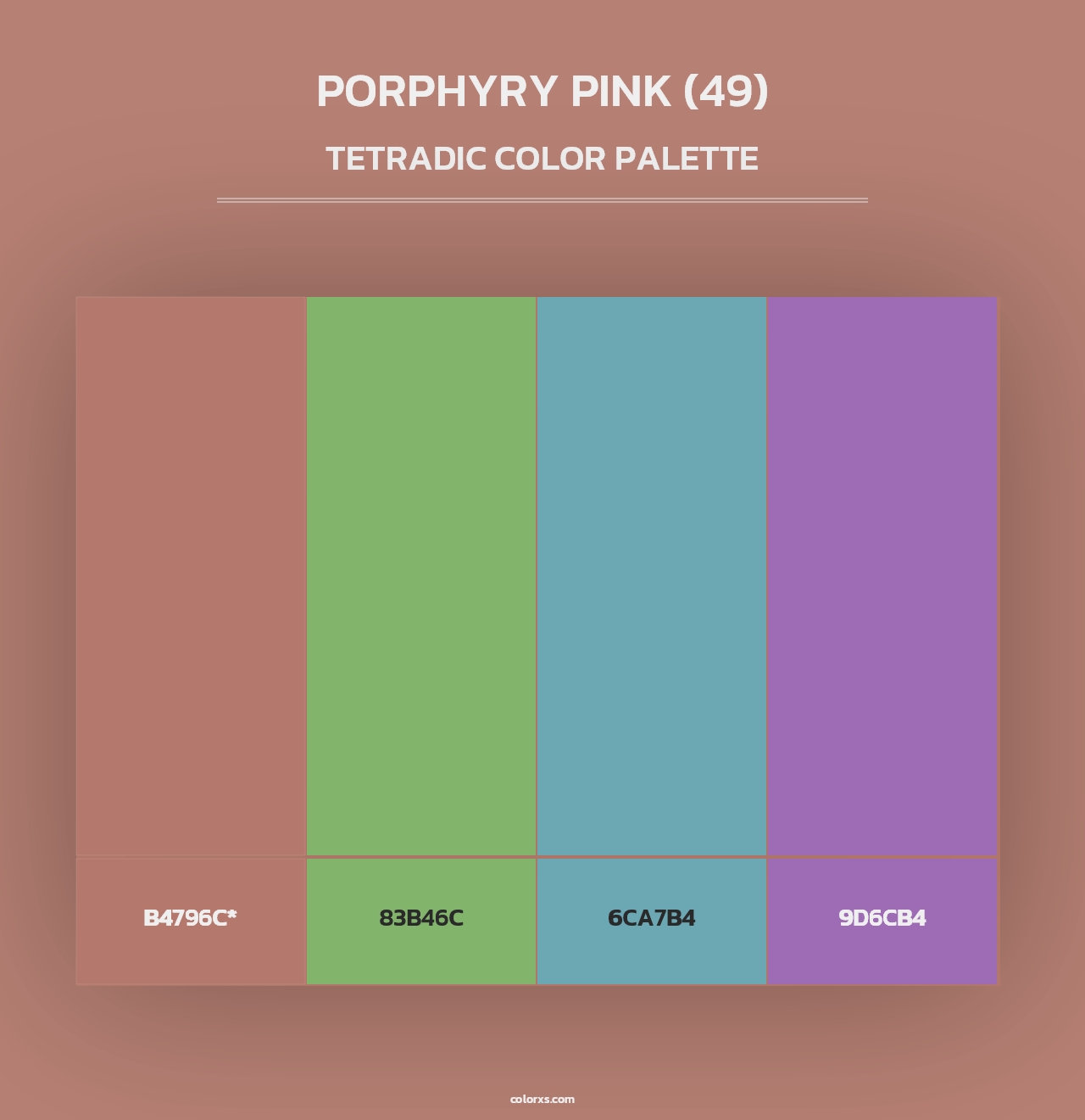 Porphyry Pink (49) - Tetradic Color Palette