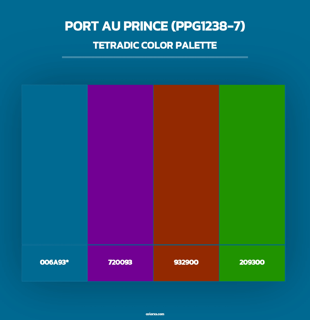 Port Au Prince (PPG1238-7) - Tetradic Color Palette