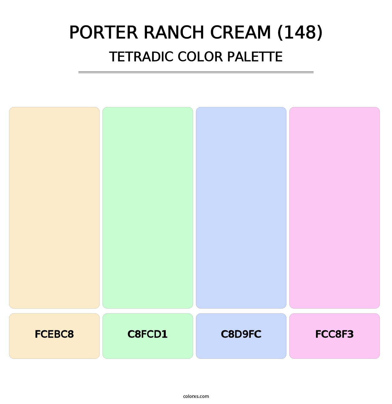 Porter Ranch Cream (148) - Tetradic Color Palette