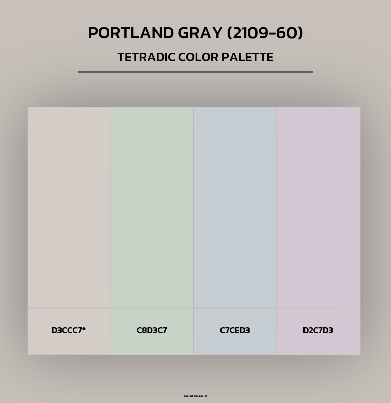 Portland Gray (2109-60) - Tetradic Color Palette