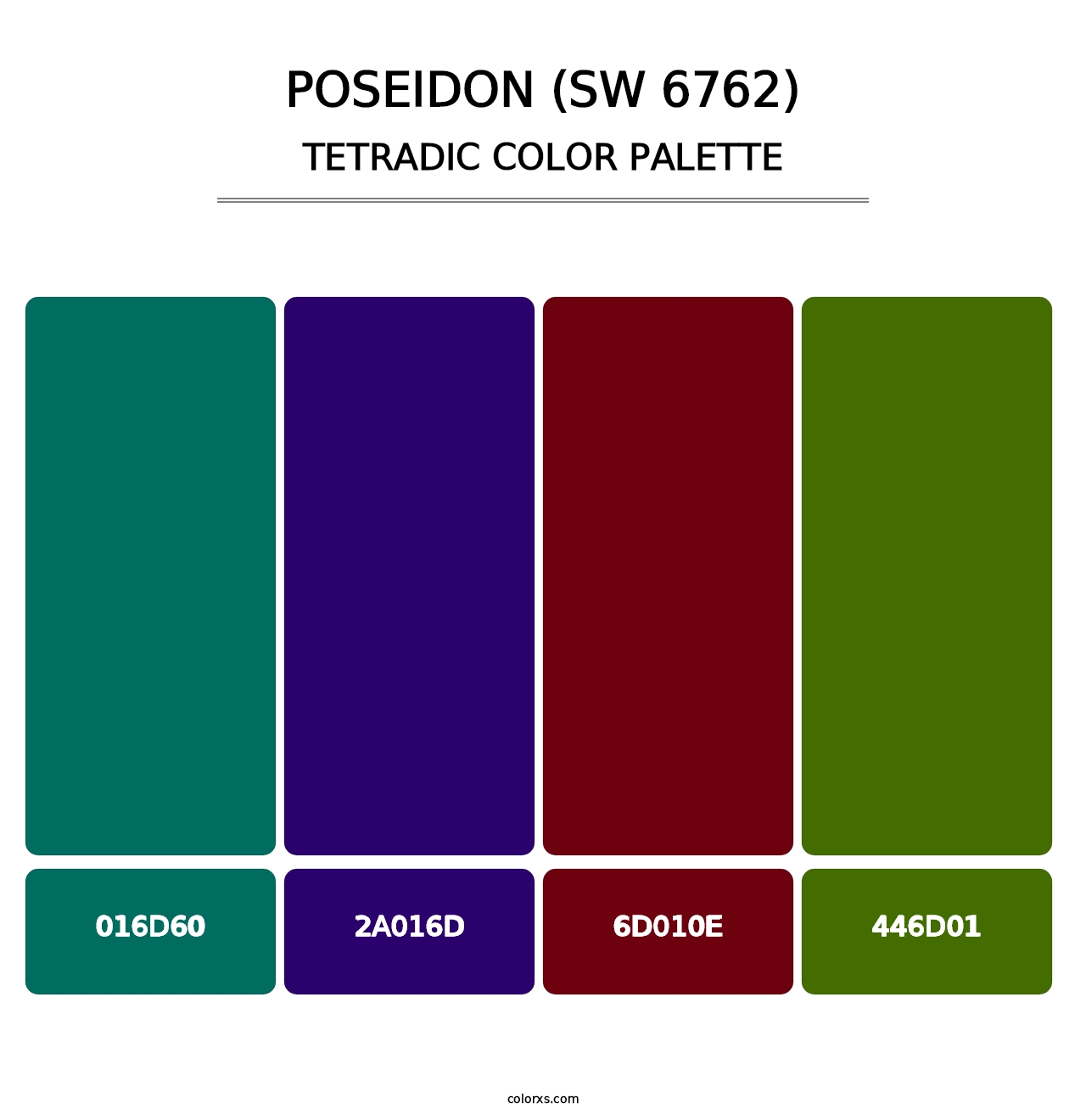 Poseidon (SW 6762) - Tetradic Color Palette