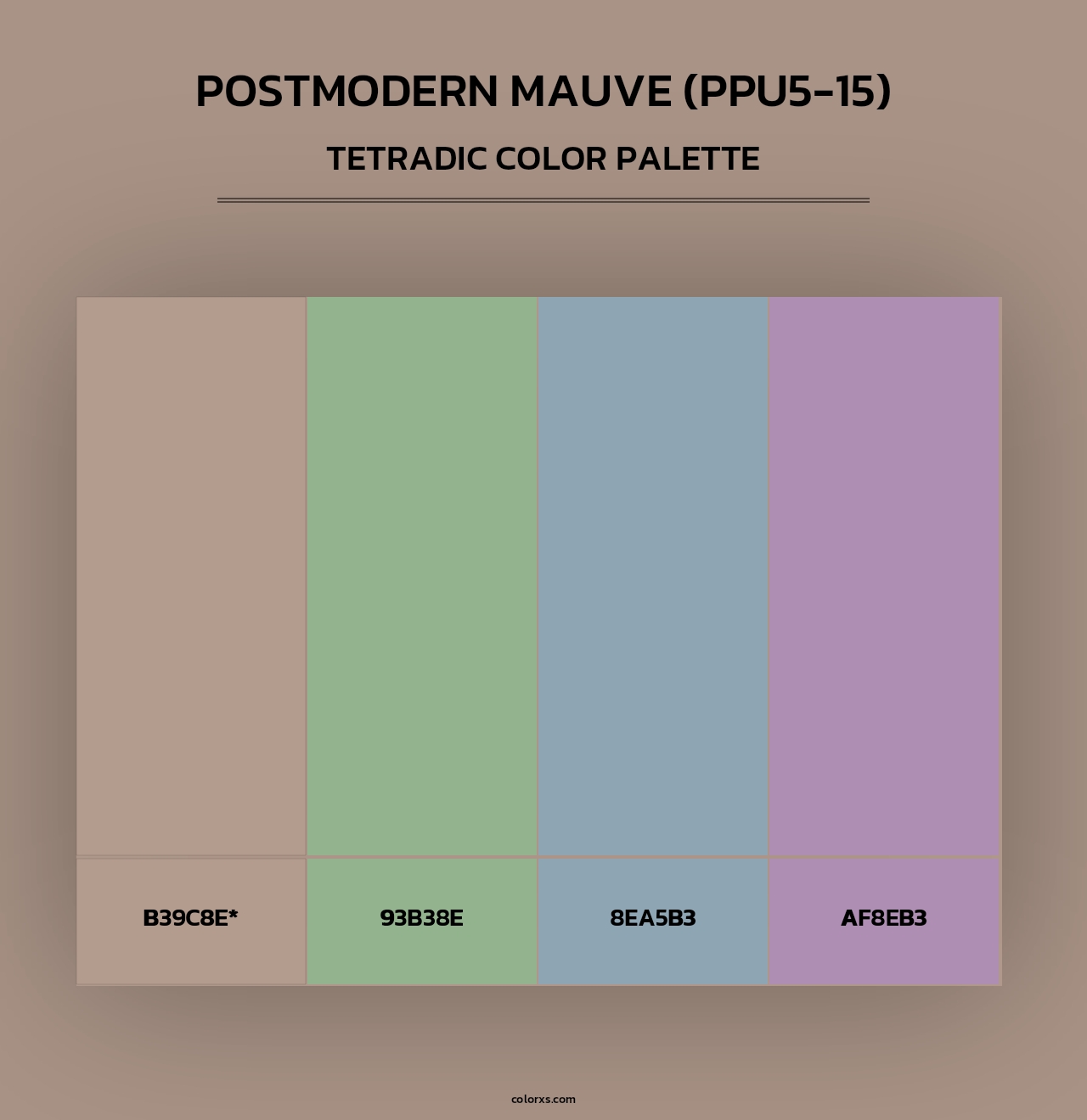 Postmodern Mauve (PPU5-15) - Tetradic Color Palette