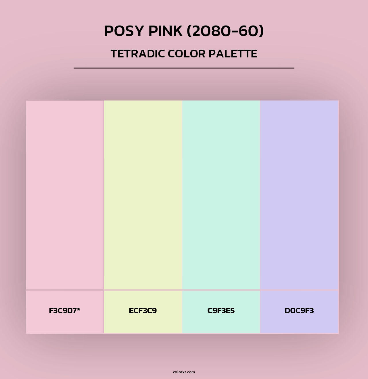 Posy Pink (2080-60) - Tetradic Color Palette