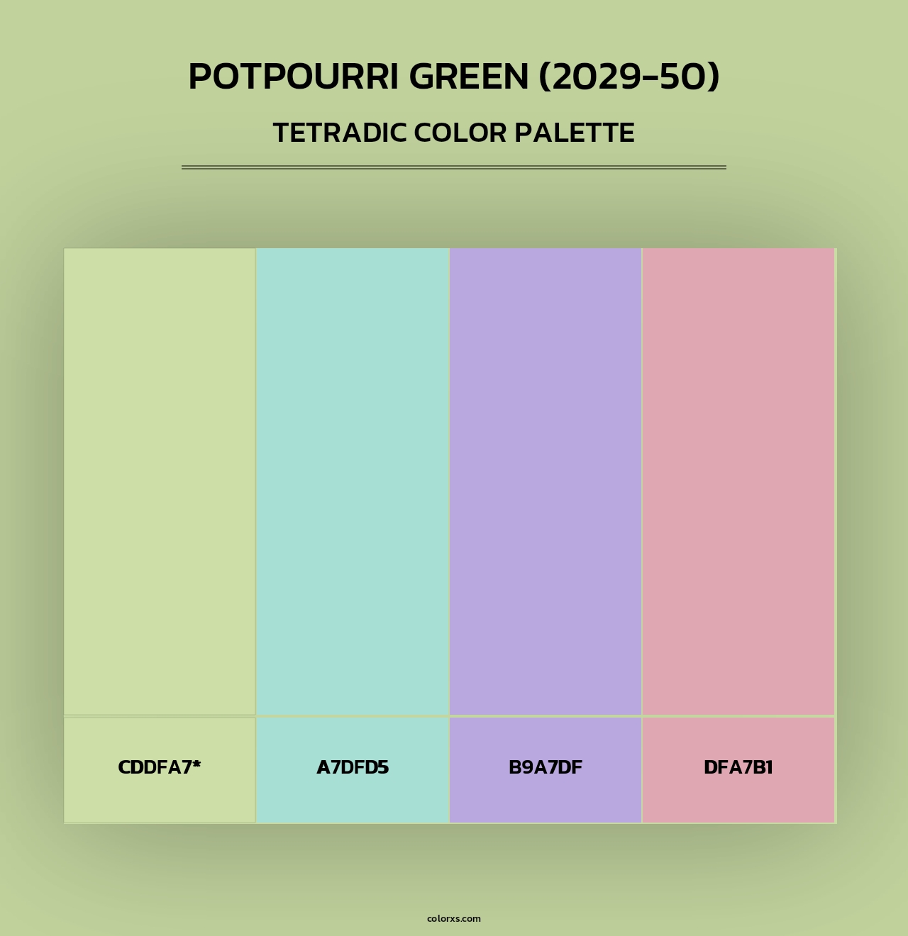 Potpourri Green (2029-50) - Tetradic Color Palette