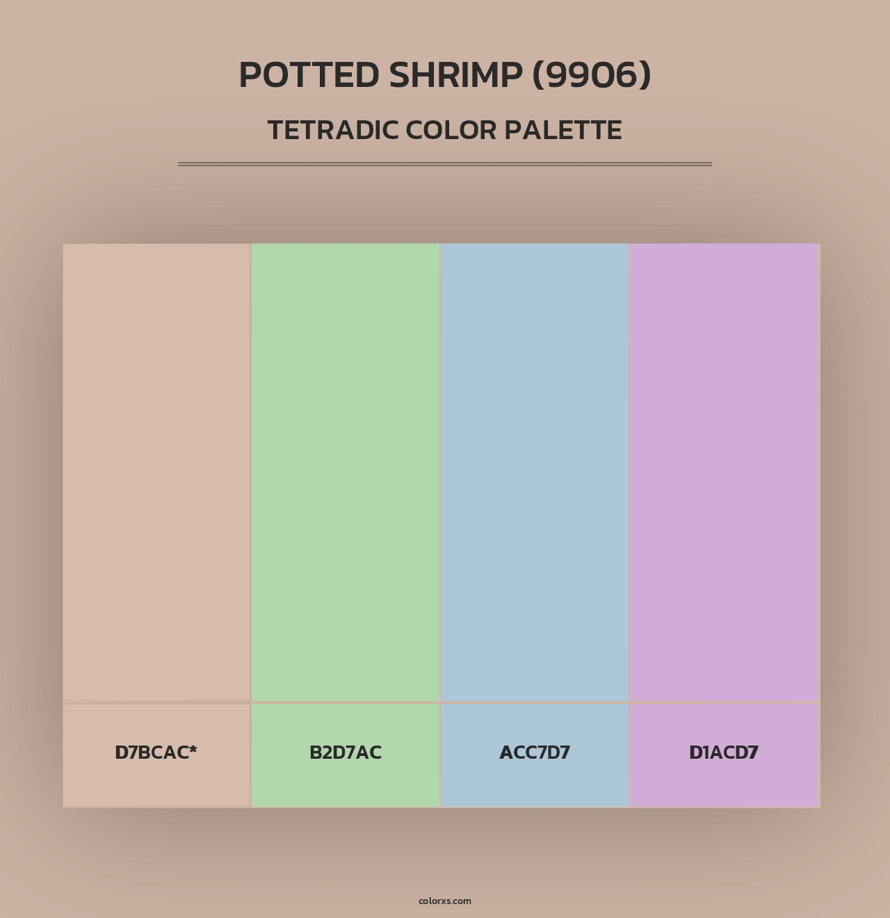 Potted Shrimp (9906) - Tetradic Color Palette