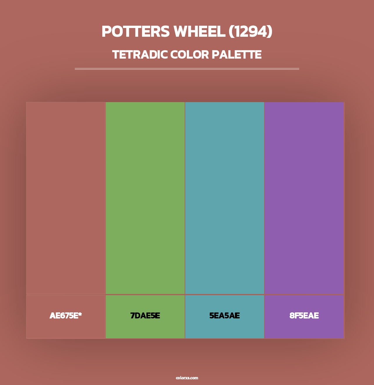 Potters Wheel (1294) - Tetradic Color Palette