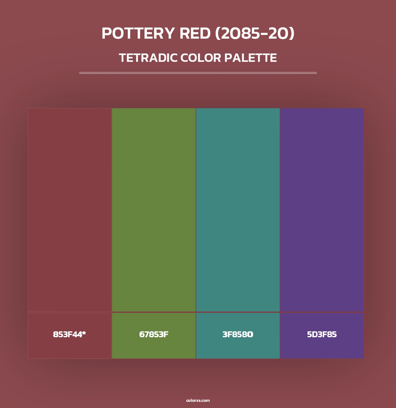 Pottery Red (2085-20) - Tetradic Color Palette