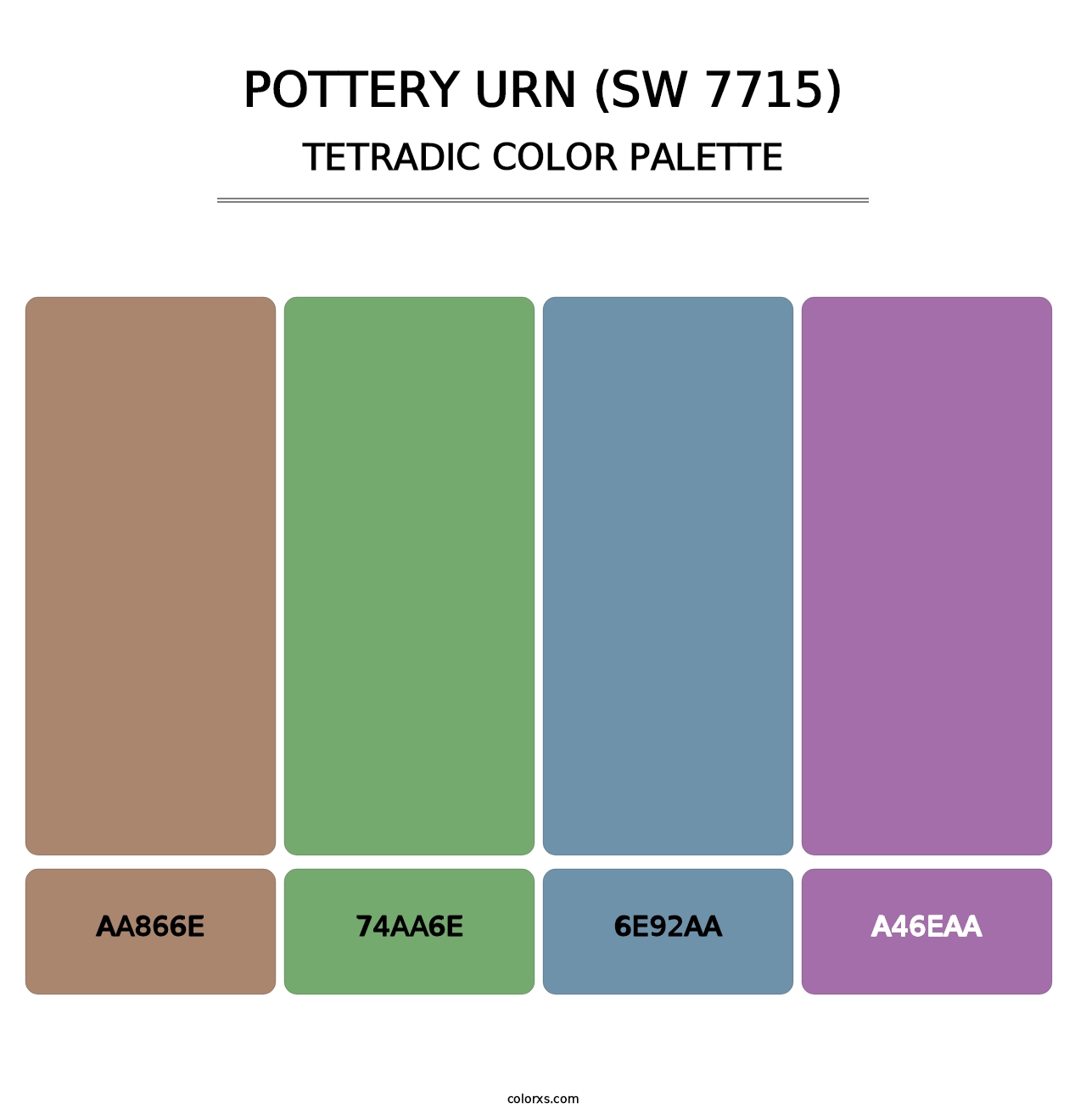 Pottery Urn (SW 7715) - Tetradic Color Palette