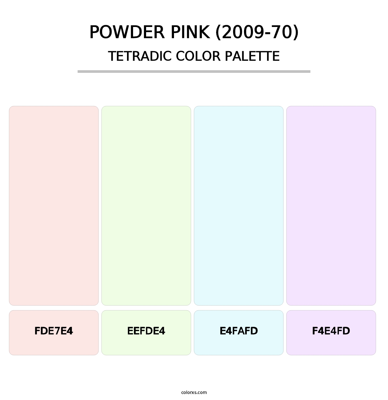 Powder Pink (2009-70) - Tetradic Color Palette