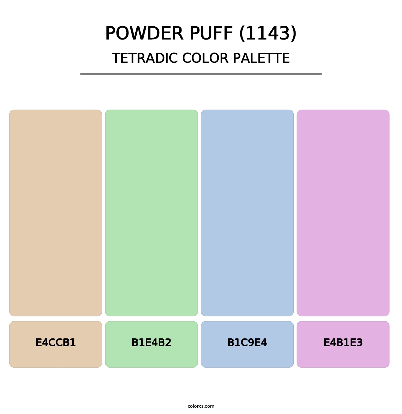 Powder Puff (1143) - Tetradic Color Palette