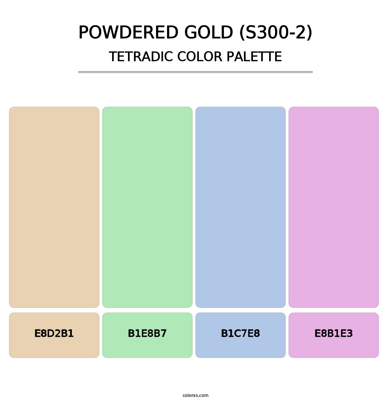 Powdered Gold (S300-2) - Tetradic Color Palette