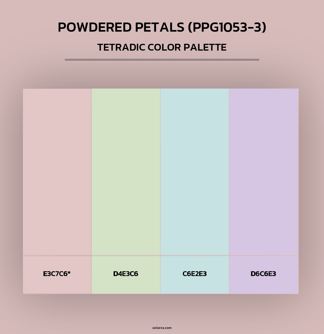 Powdered Petals (PPG1053-3) - Tetradic Color Palette