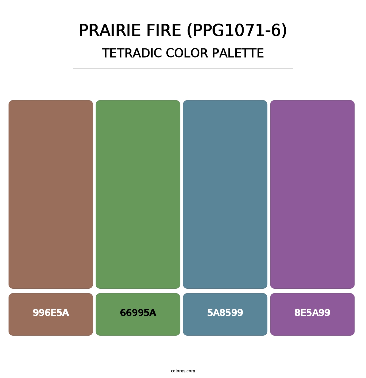 Prairie Fire (PPG1071-6) - Tetradic Color Palette
