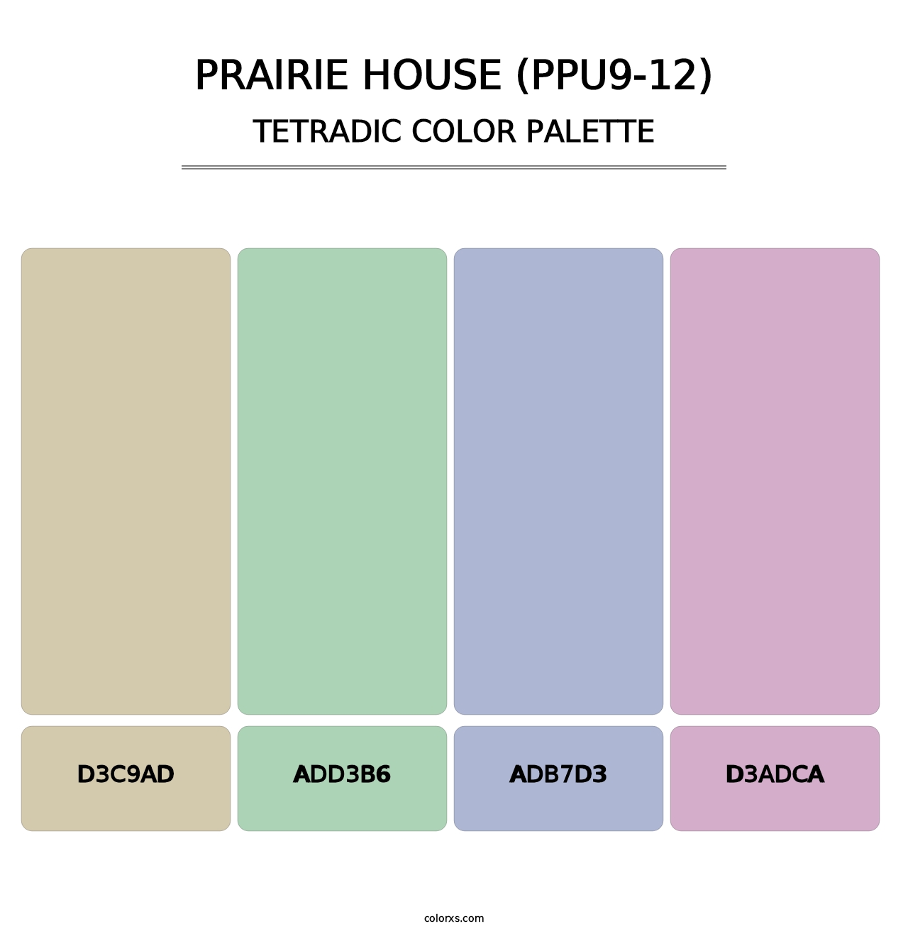 Prairie House (PPU9-12) - Tetradic Color Palette