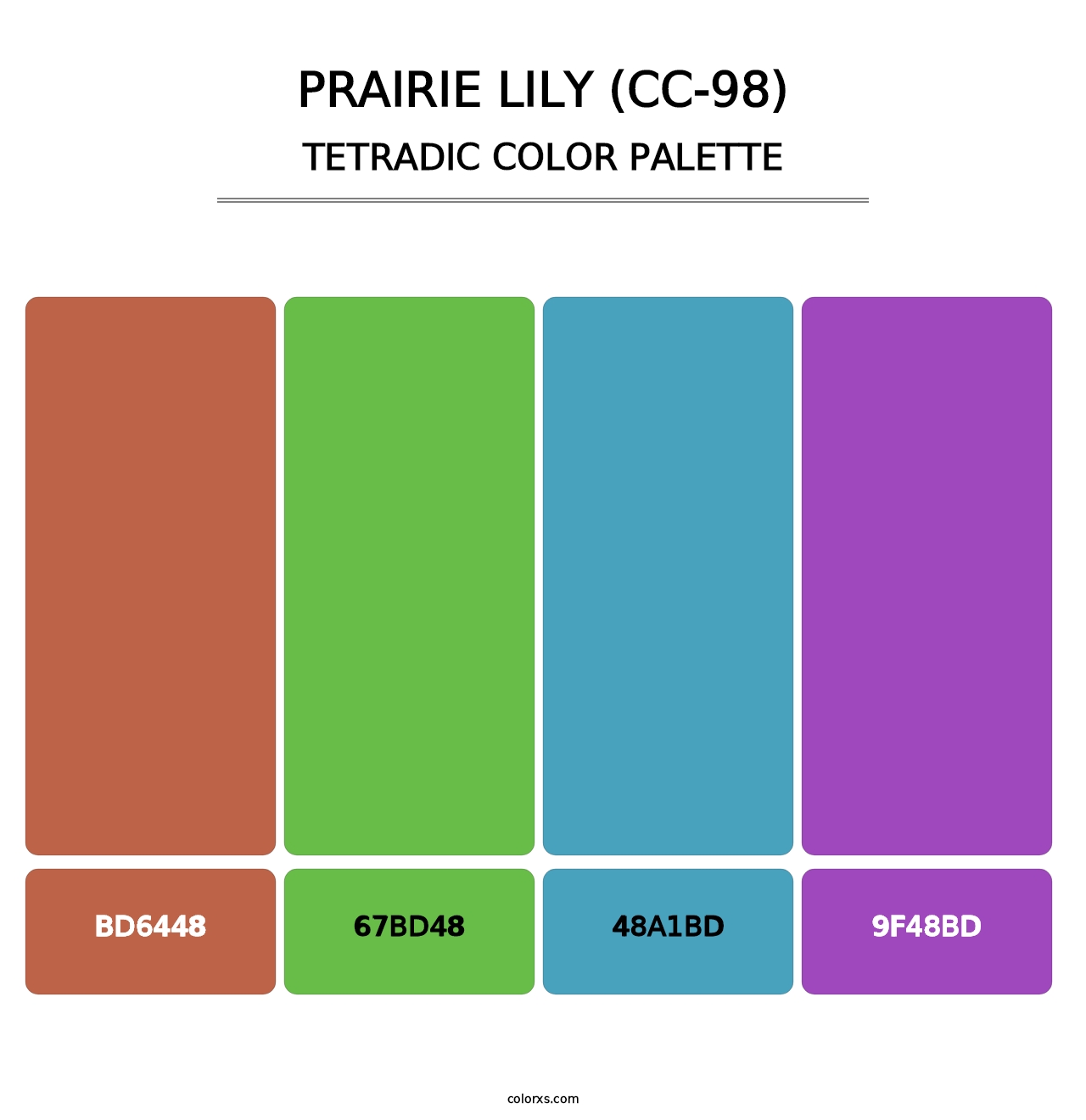 Prairie Lily (CC-98) - Tetradic Color Palette