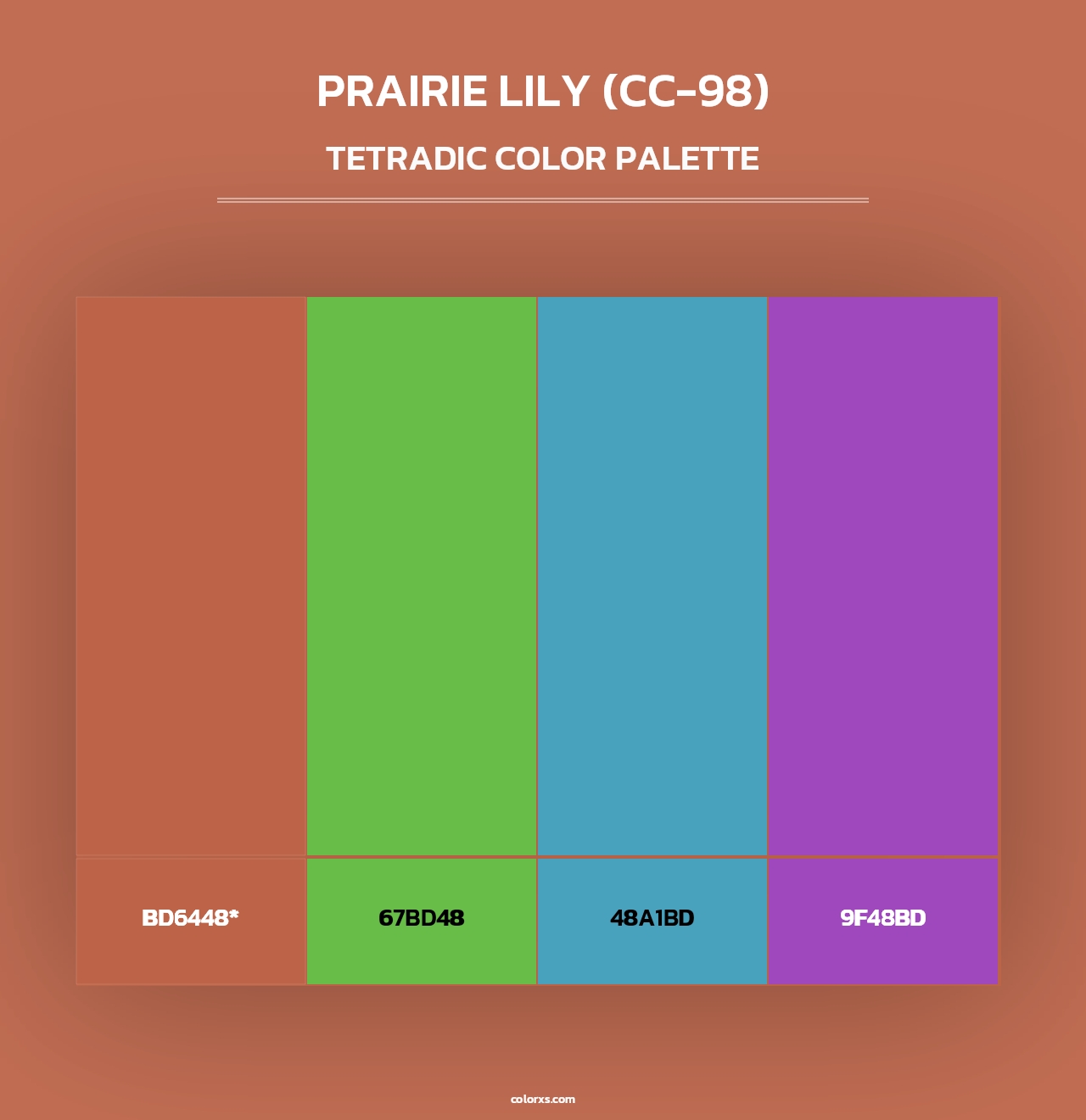 Prairie Lily (CC-98) - Tetradic Color Palette