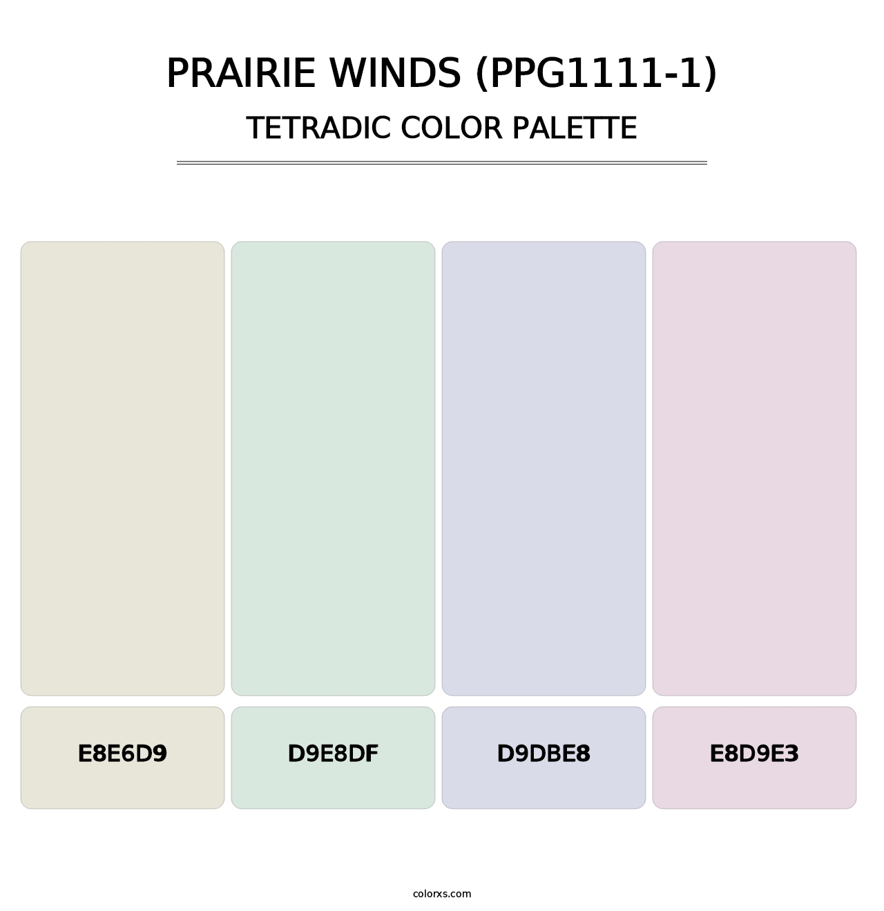 Prairie Winds (PPG1111-1) - Tetradic Color Palette
