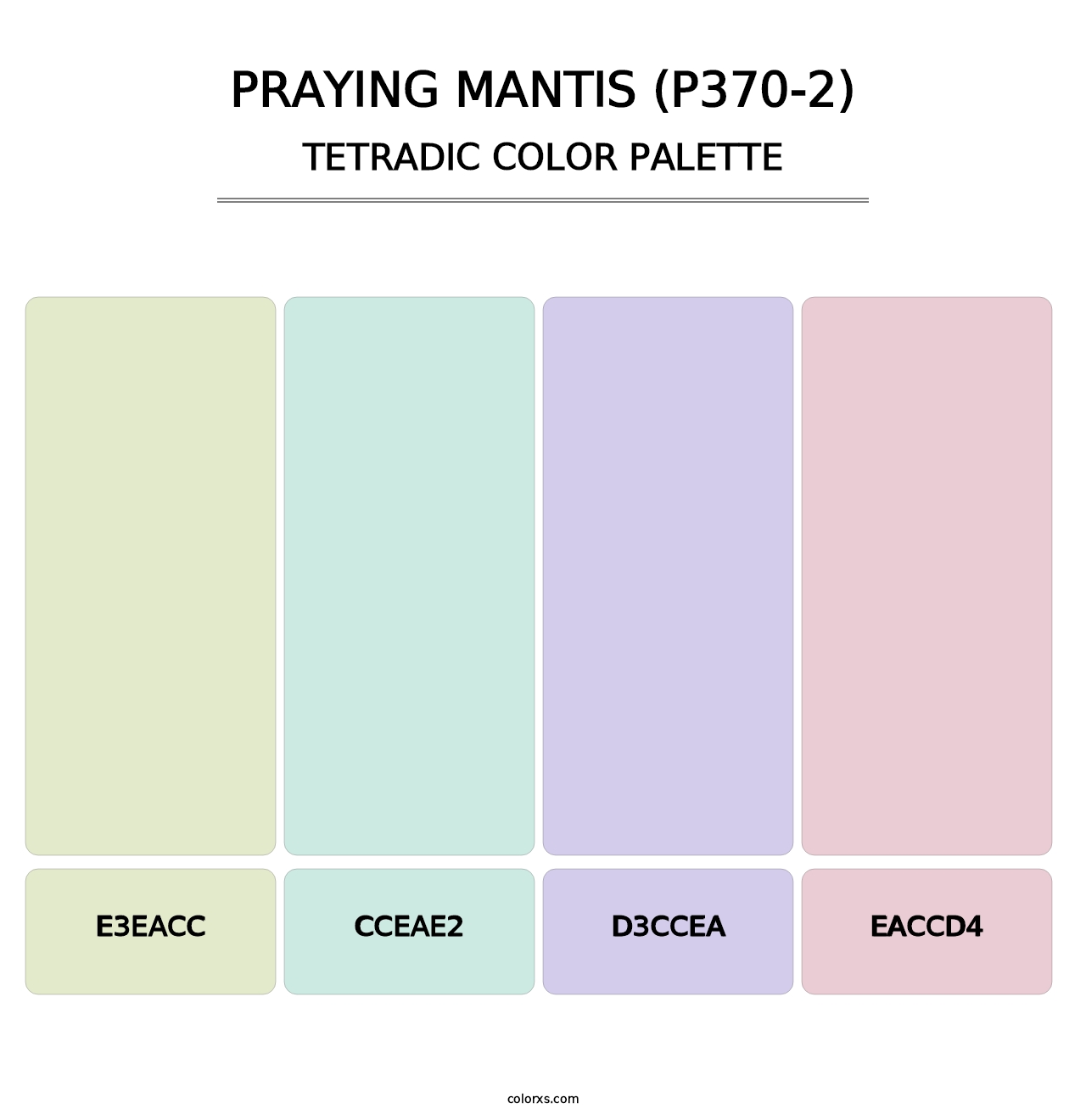 Praying Mantis (P370-2) - Tetradic Color Palette