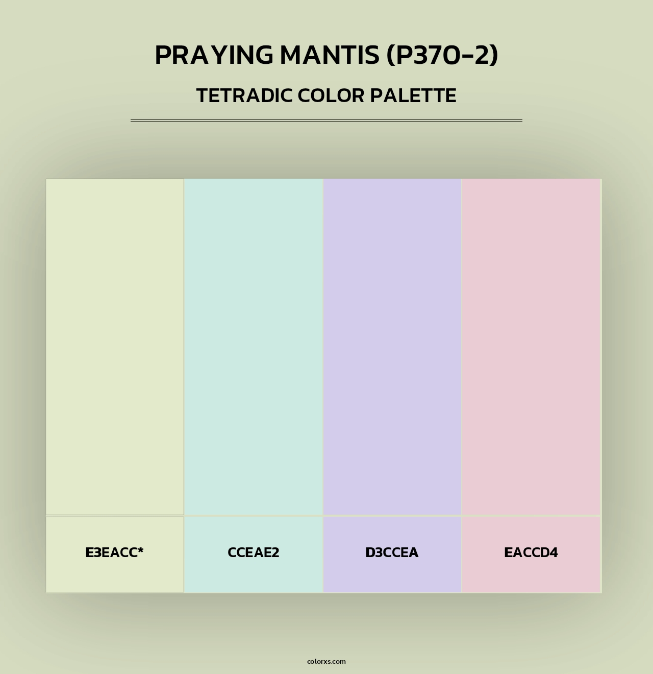 Praying Mantis (P370-2) - Tetradic Color Palette
