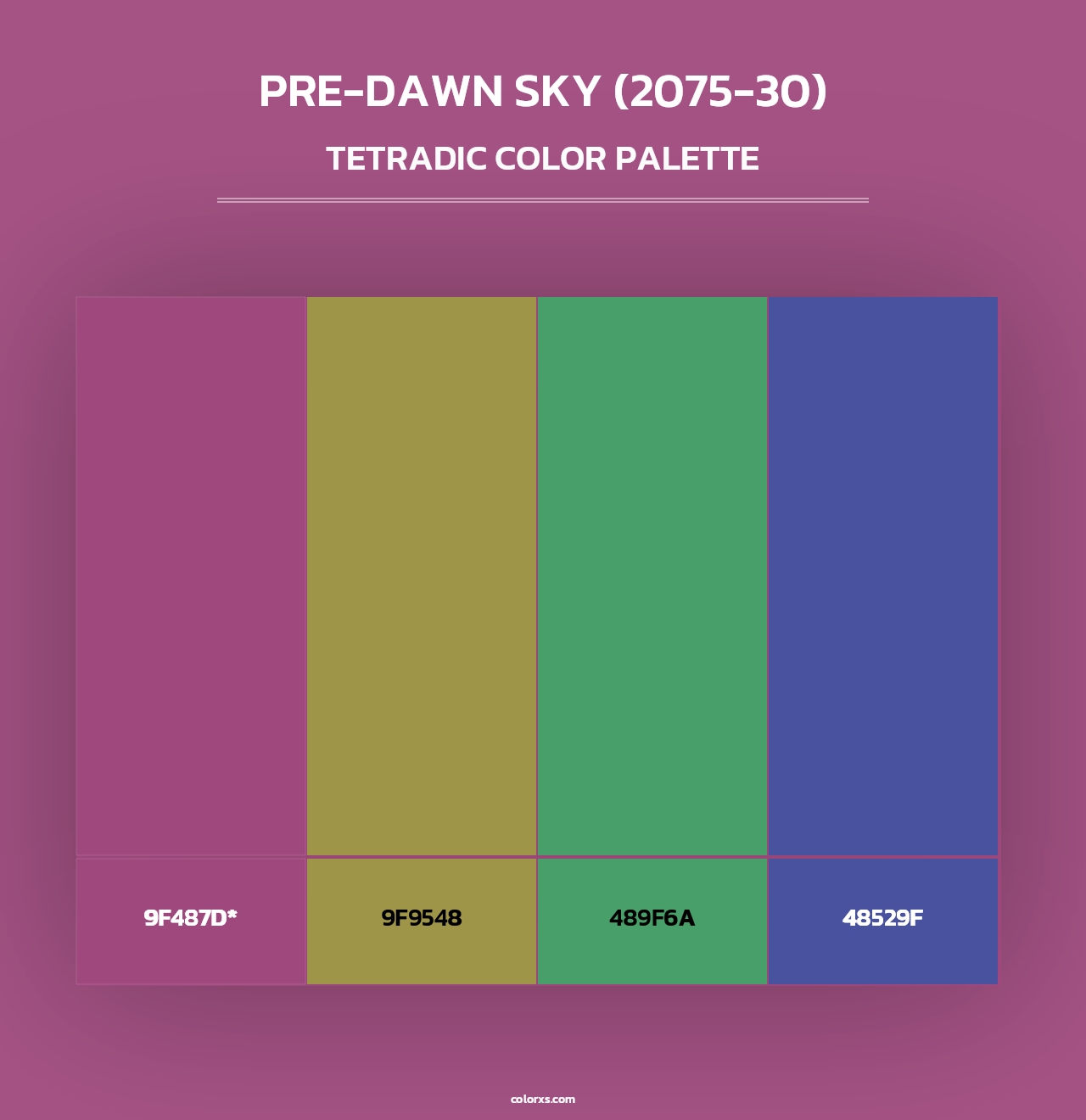 Pre-Dawn Sky (2075-30) - Tetradic Color Palette