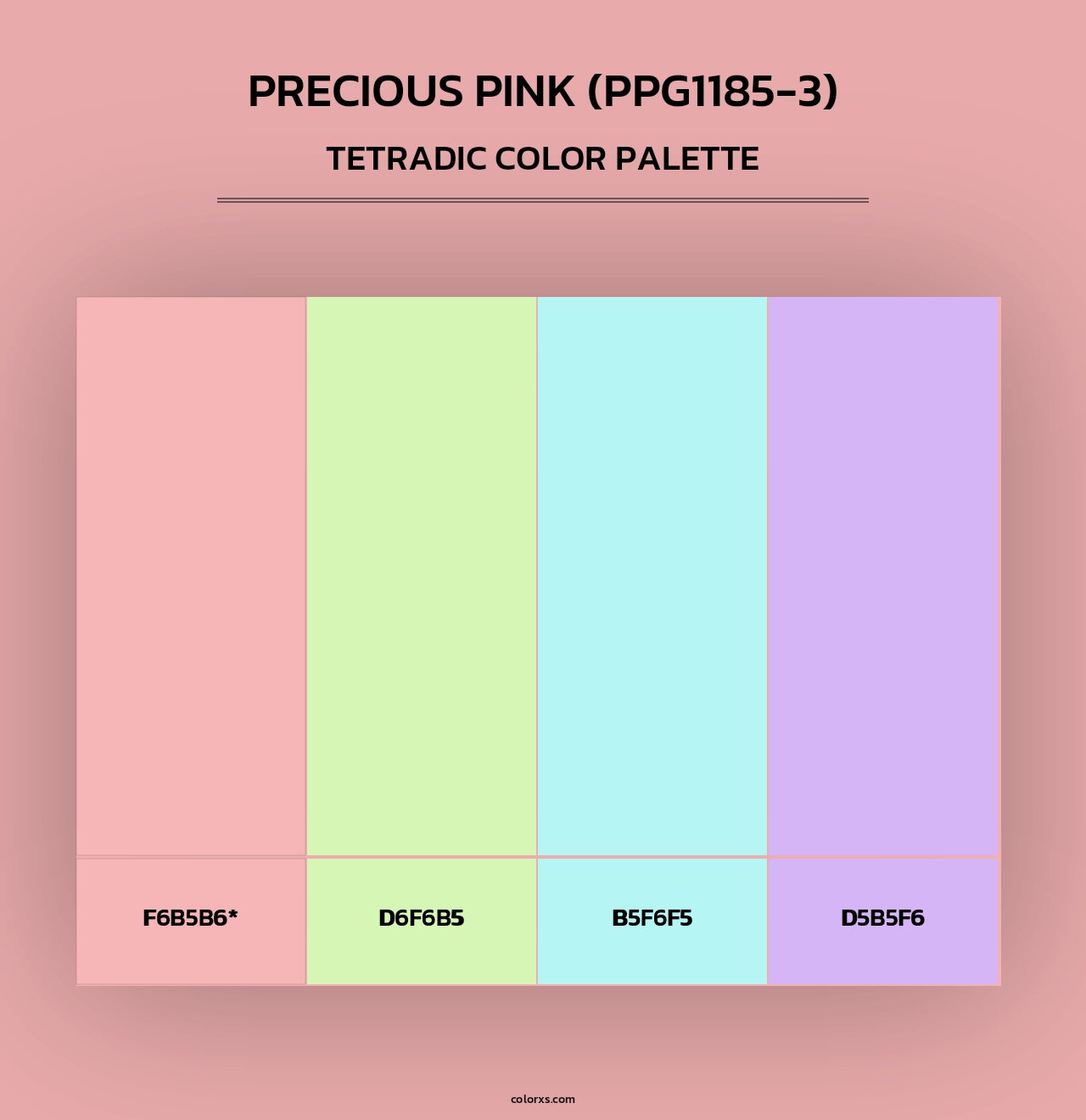 Precious Pink (PPG1185-3) - Tetradic Color Palette