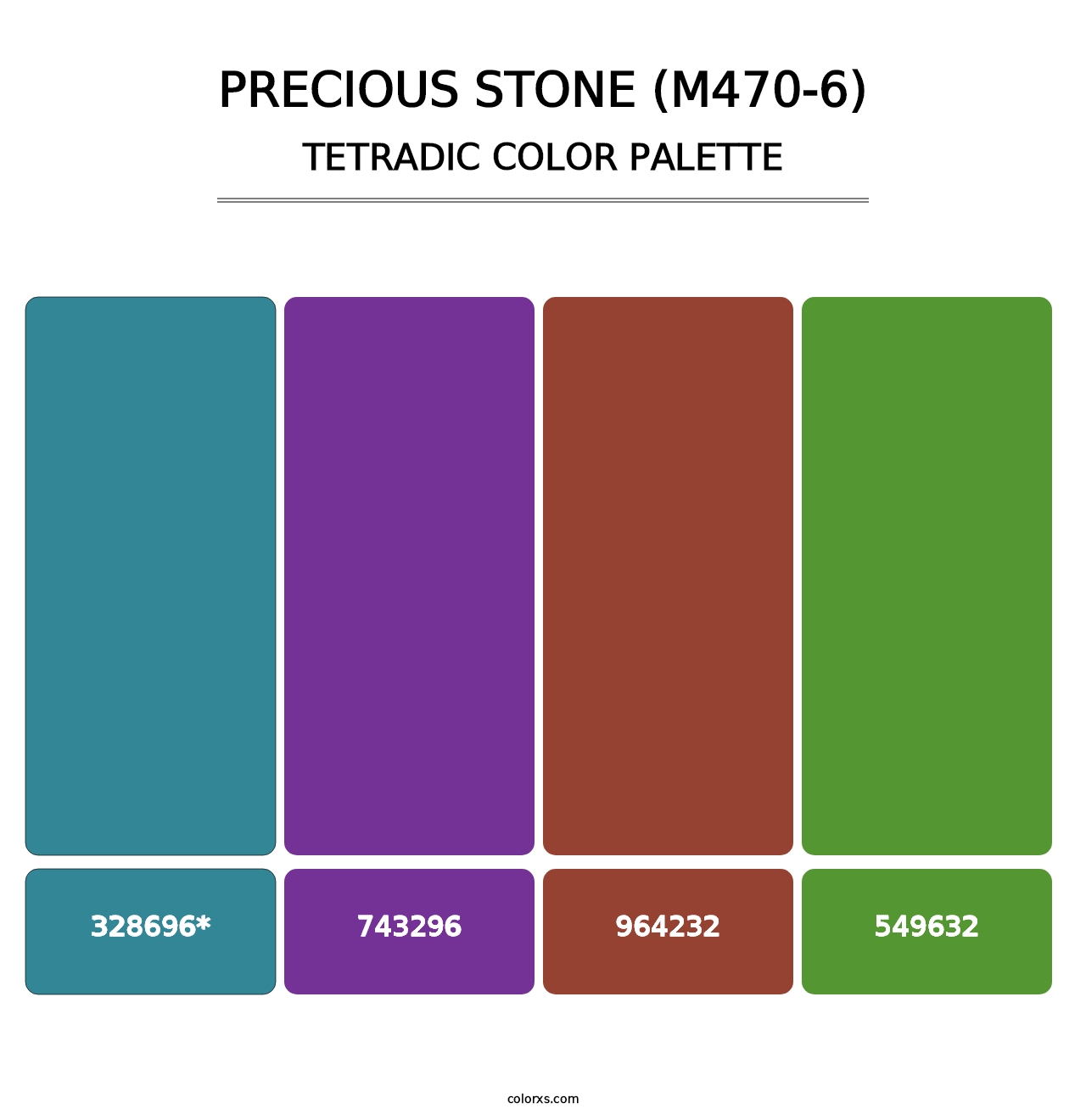 Precious Stone (M470-6) - Tetradic Color Palette