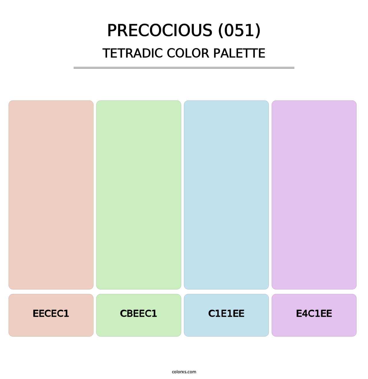 Precocious (051) - Tetradic Color Palette
