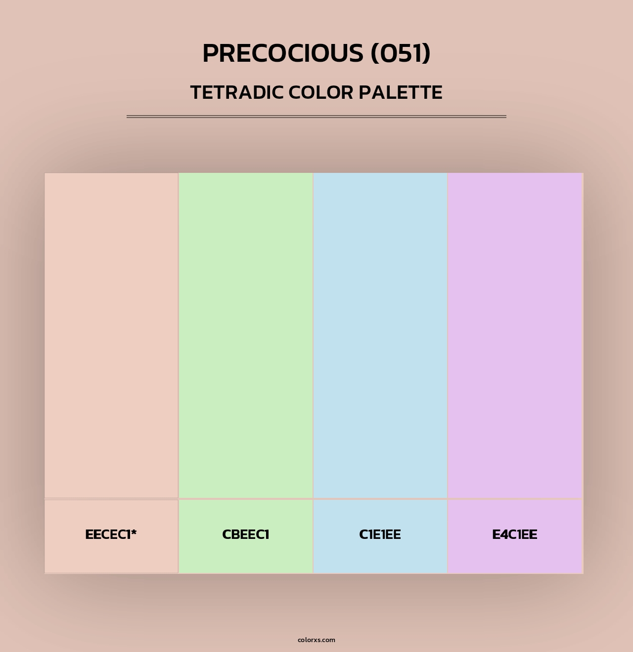 Precocious (051) - Tetradic Color Palette