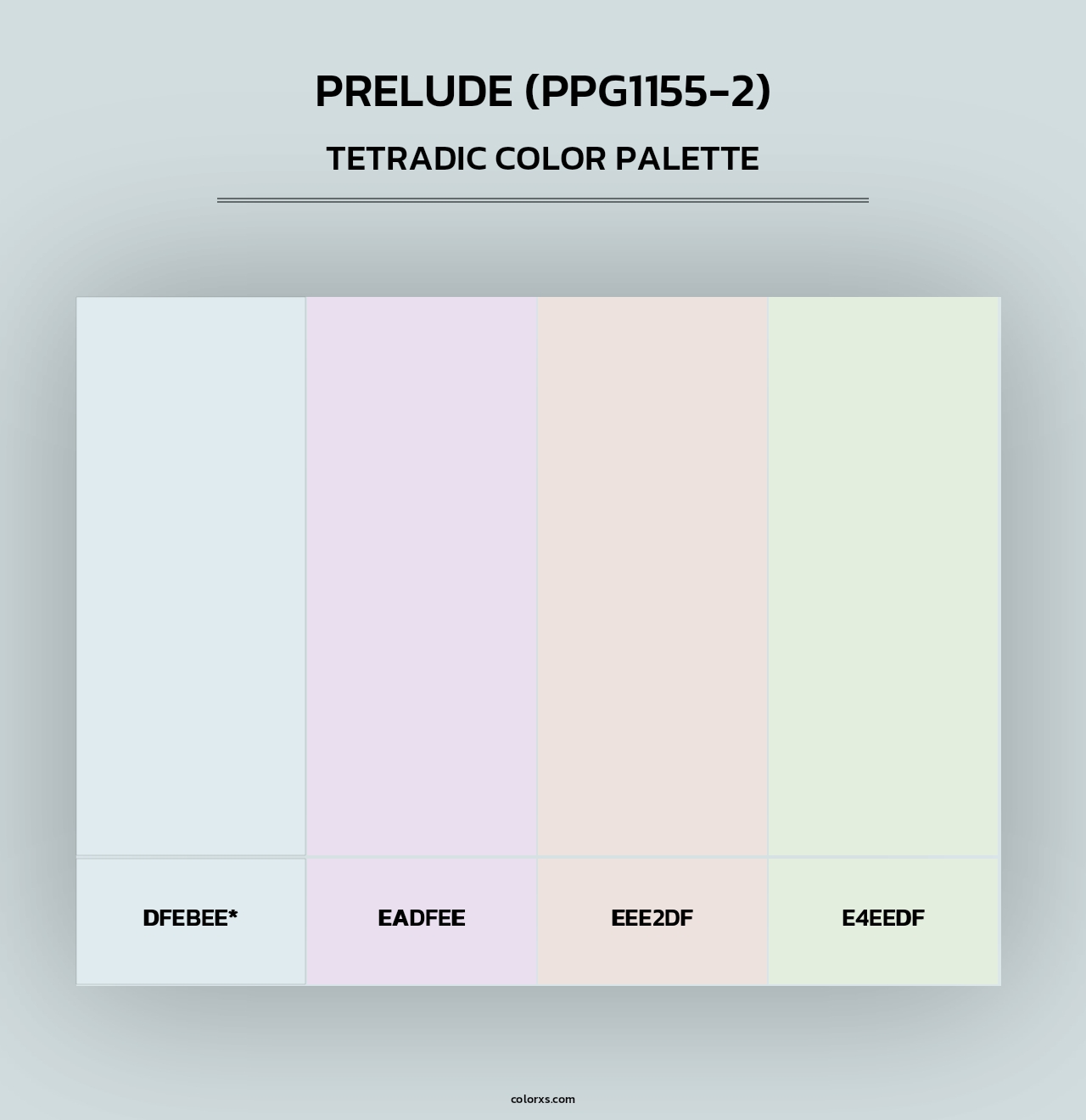 Prelude (PPG1155-2) - Tetradic Color Palette