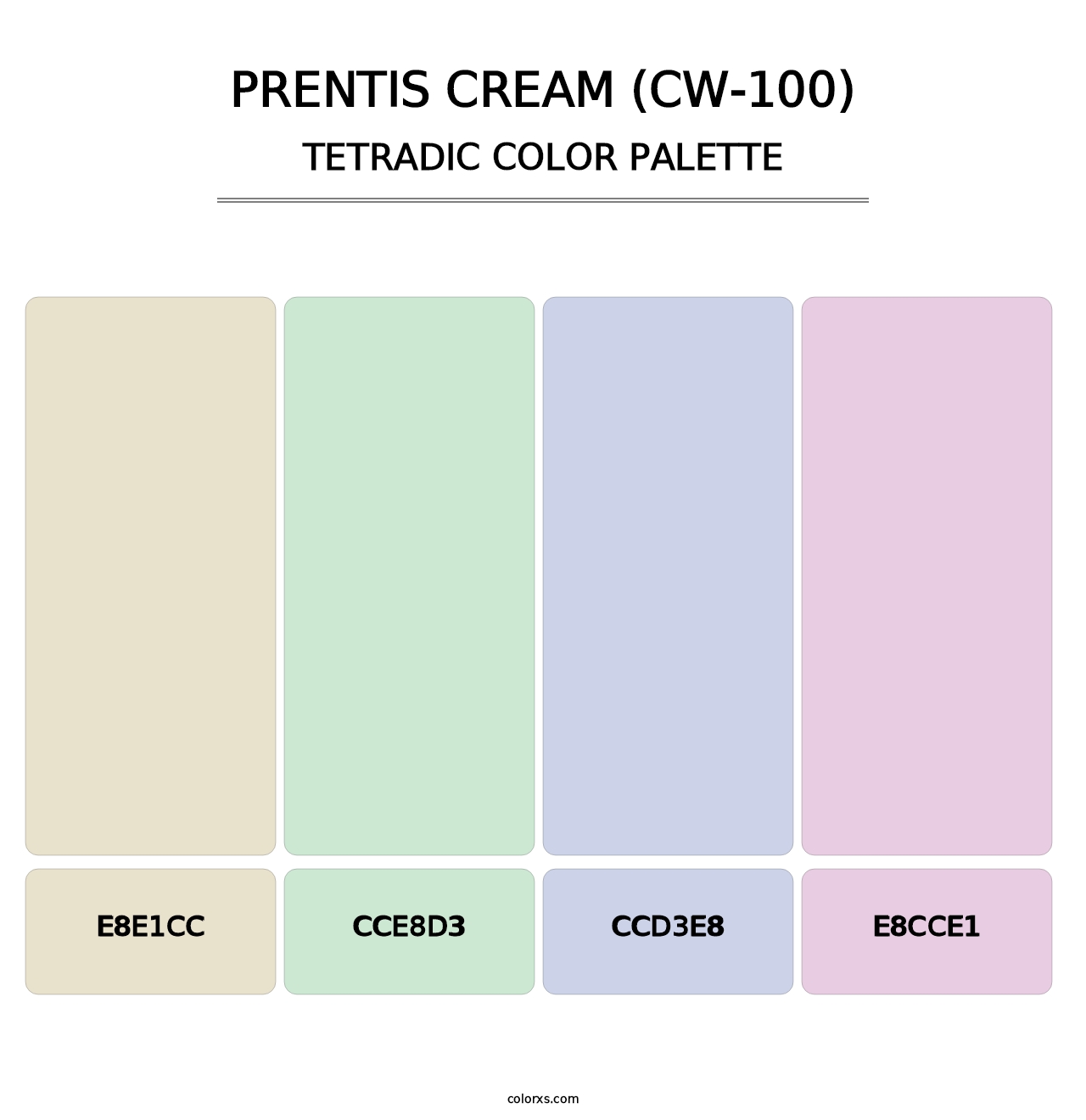 Prentis Cream (CW-100) - Tetradic Color Palette