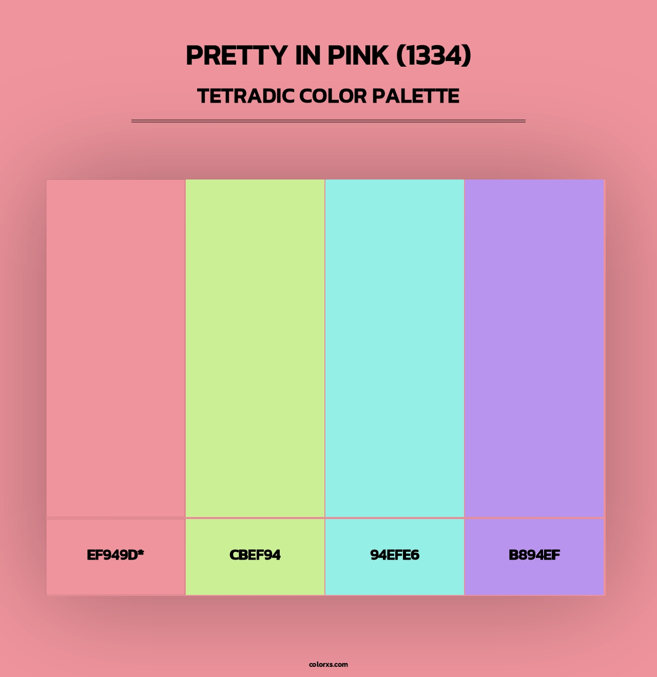Pretty in Pink (1334) - Tetradic Color Palette