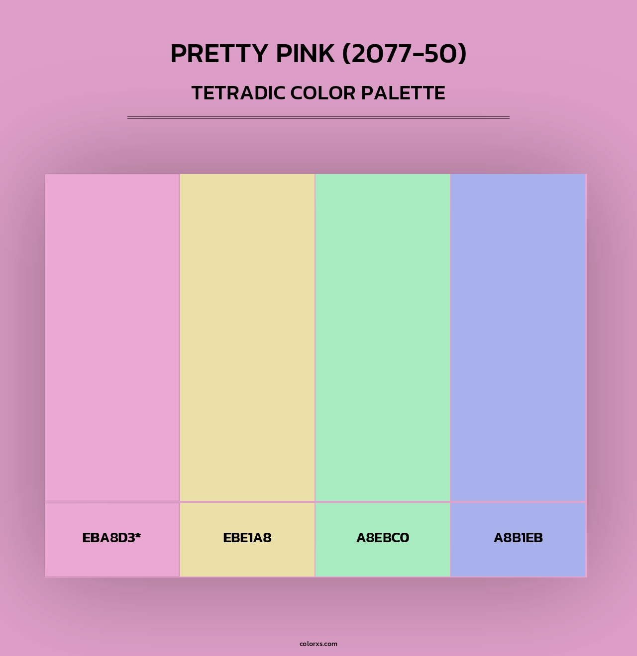 Pretty Pink (2077-50) - Tetradic Color Palette