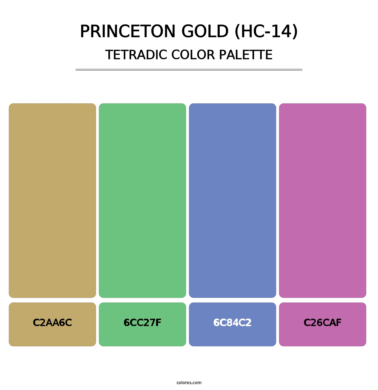 Princeton Gold (HC-14) - Tetradic Color Palette