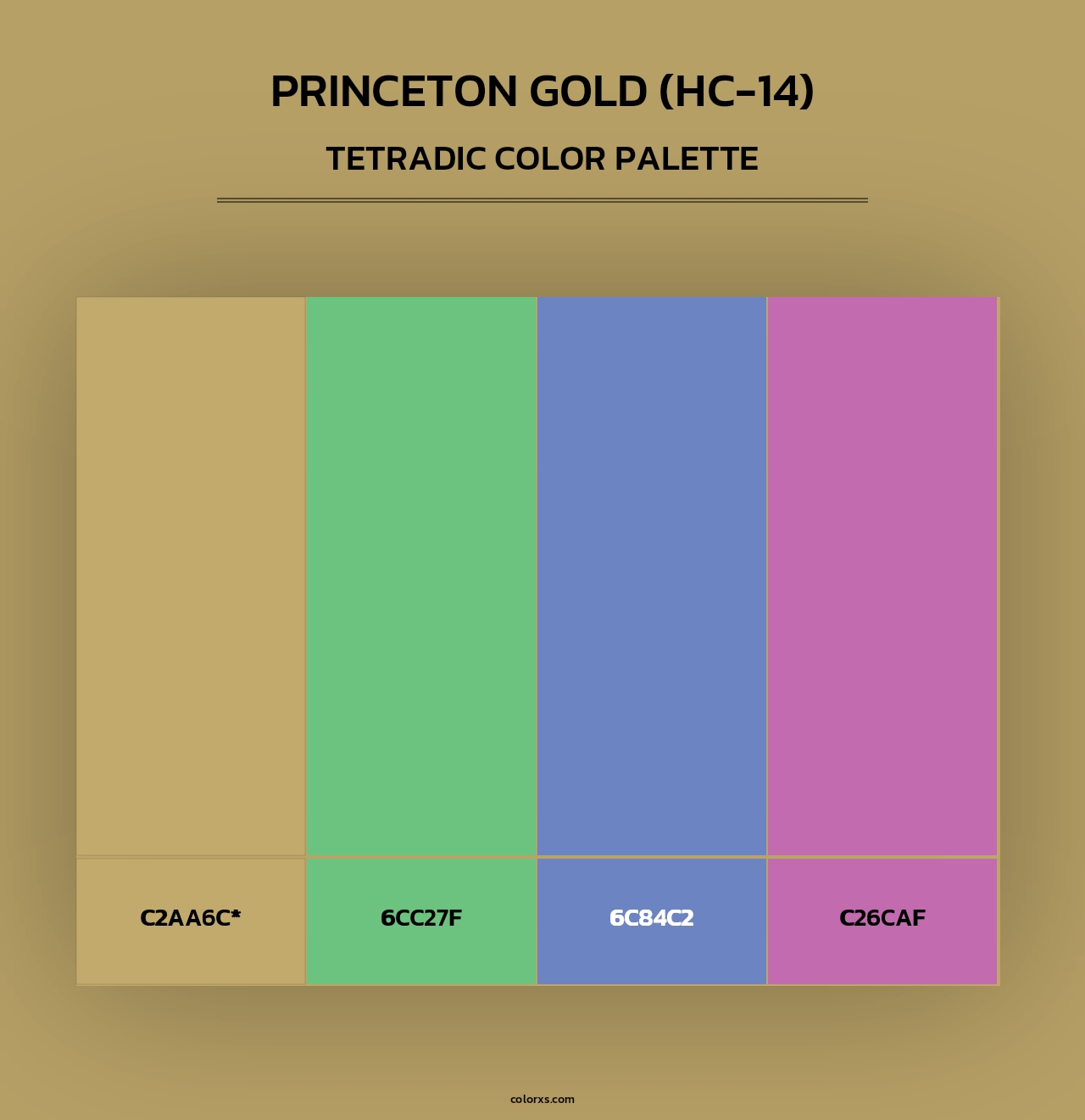 Princeton Gold (HC-14) - Tetradic Color Palette