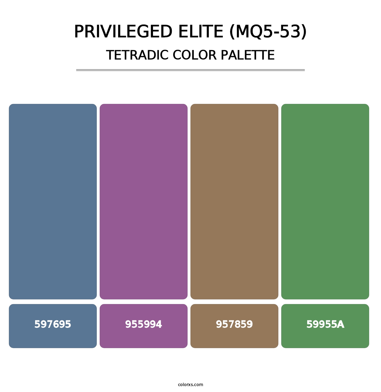 Privileged Elite (MQ5-53) - Tetradic Color Palette