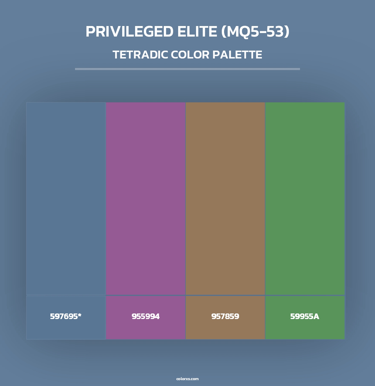 Privileged Elite (MQ5-53) - Tetradic Color Palette