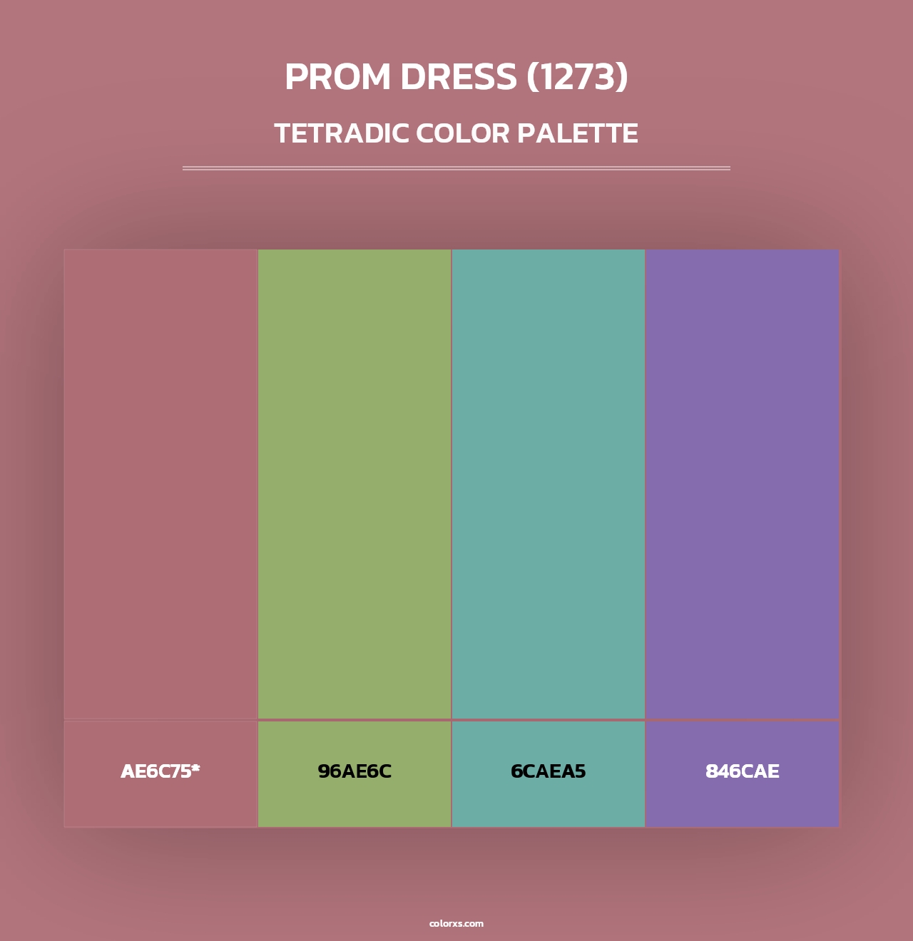 Prom Dress (1273) - Tetradic Color Palette