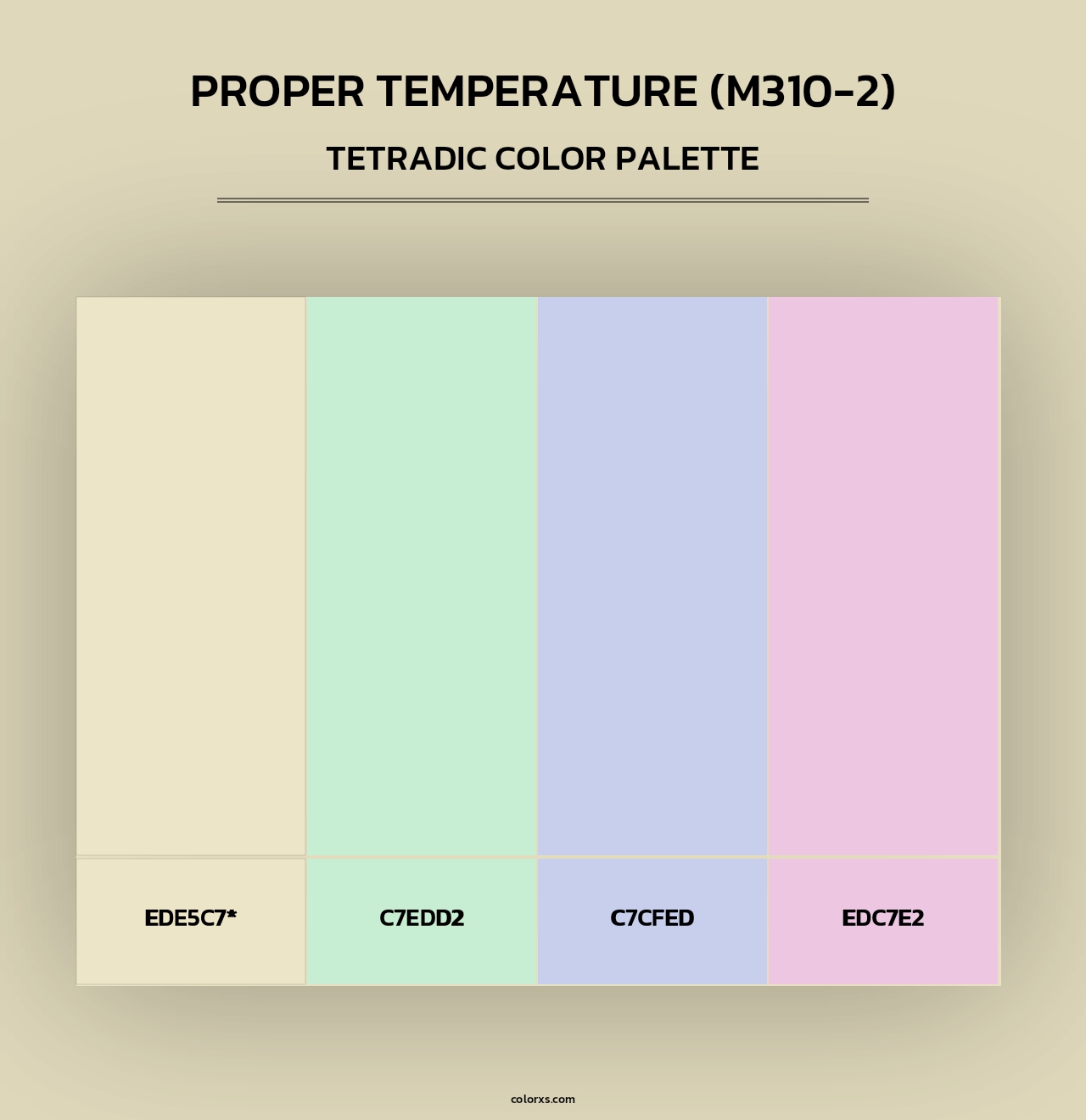 Proper Temperature (M310-2) - Tetradic Color Palette