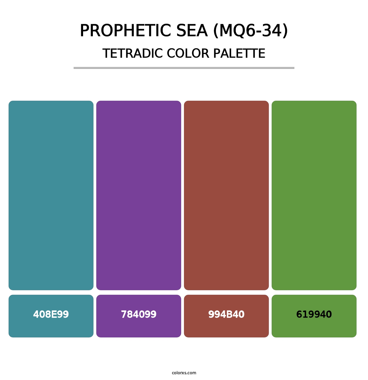 Prophetic Sea (MQ6-34) - Tetradic Color Palette