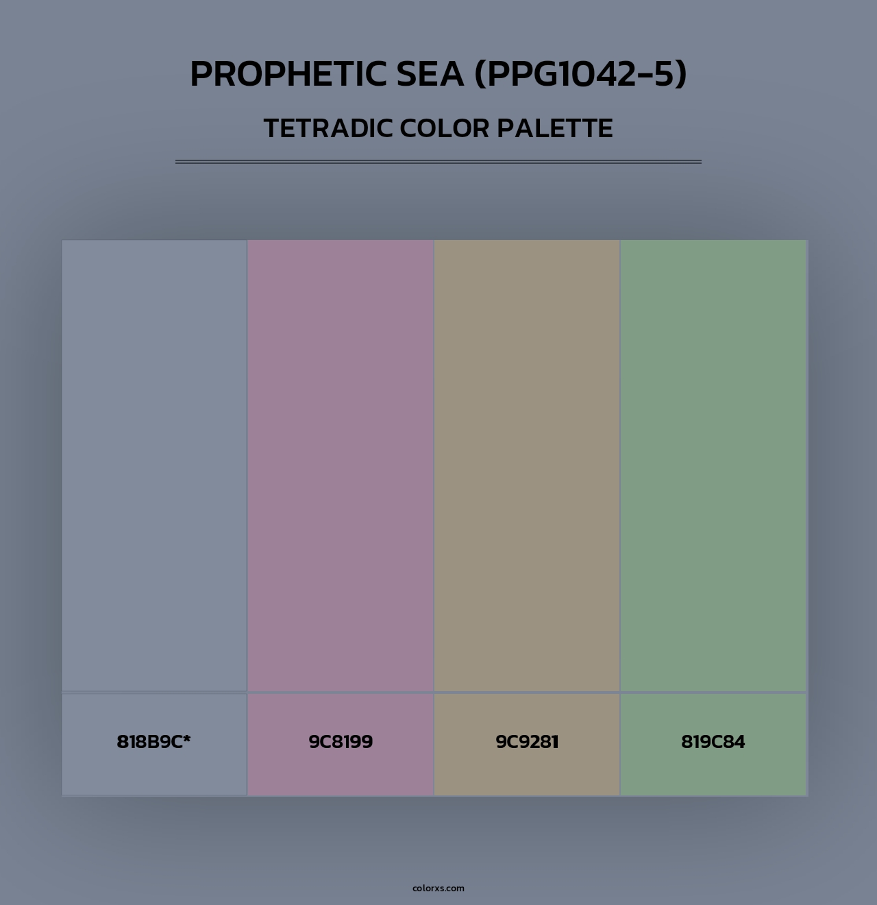Prophetic Sea (PPG1042-5) - Tetradic Color Palette
