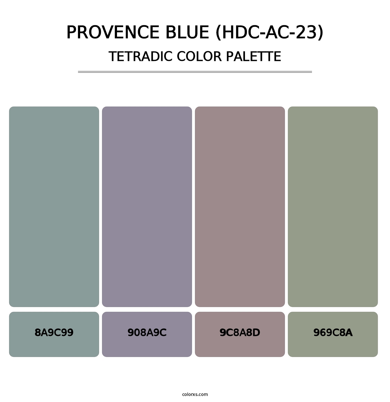 Provence Blue (HDC-AC-23) - Tetradic Color Palette