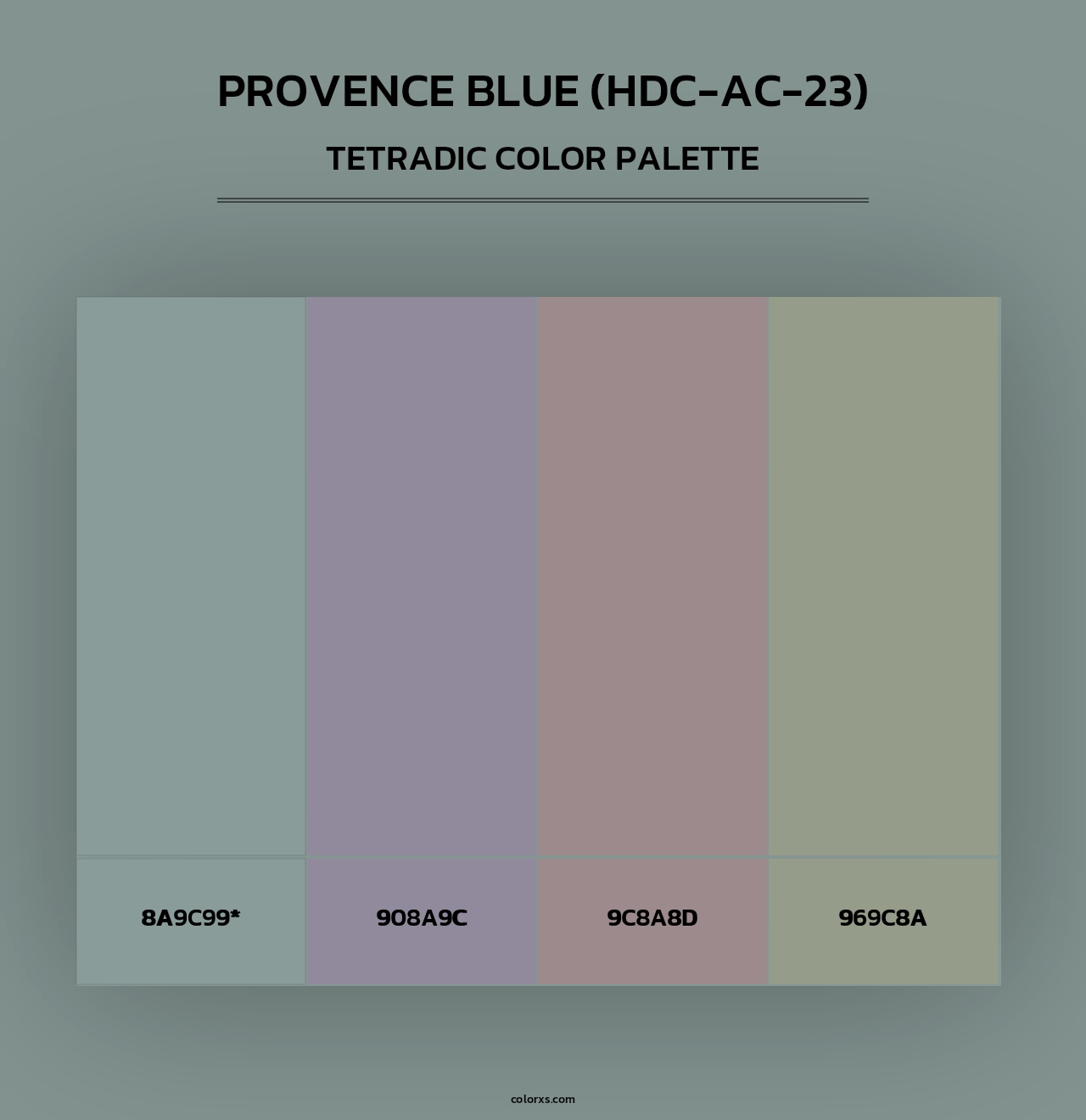 Provence Blue (HDC-AC-23) - Tetradic Color Palette