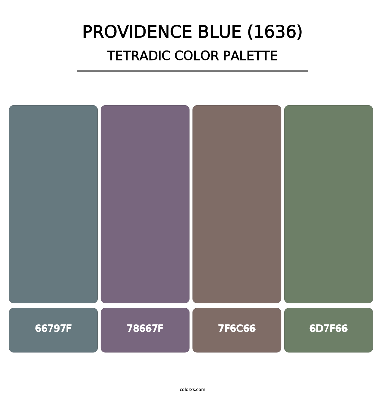 Providence Blue (1636) - Tetradic Color Palette