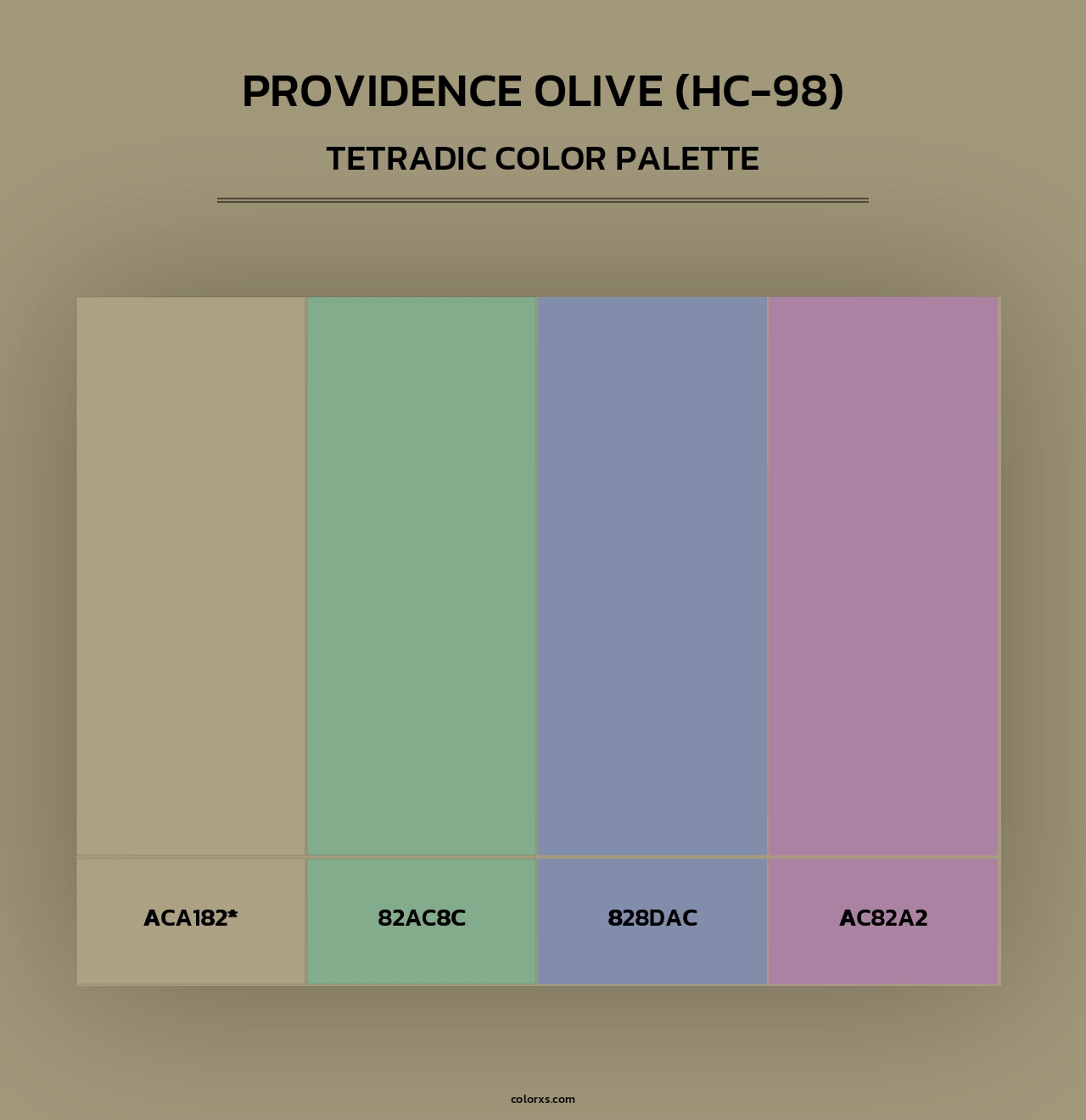 Providence Olive (HC-98) - Tetradic Color Palette