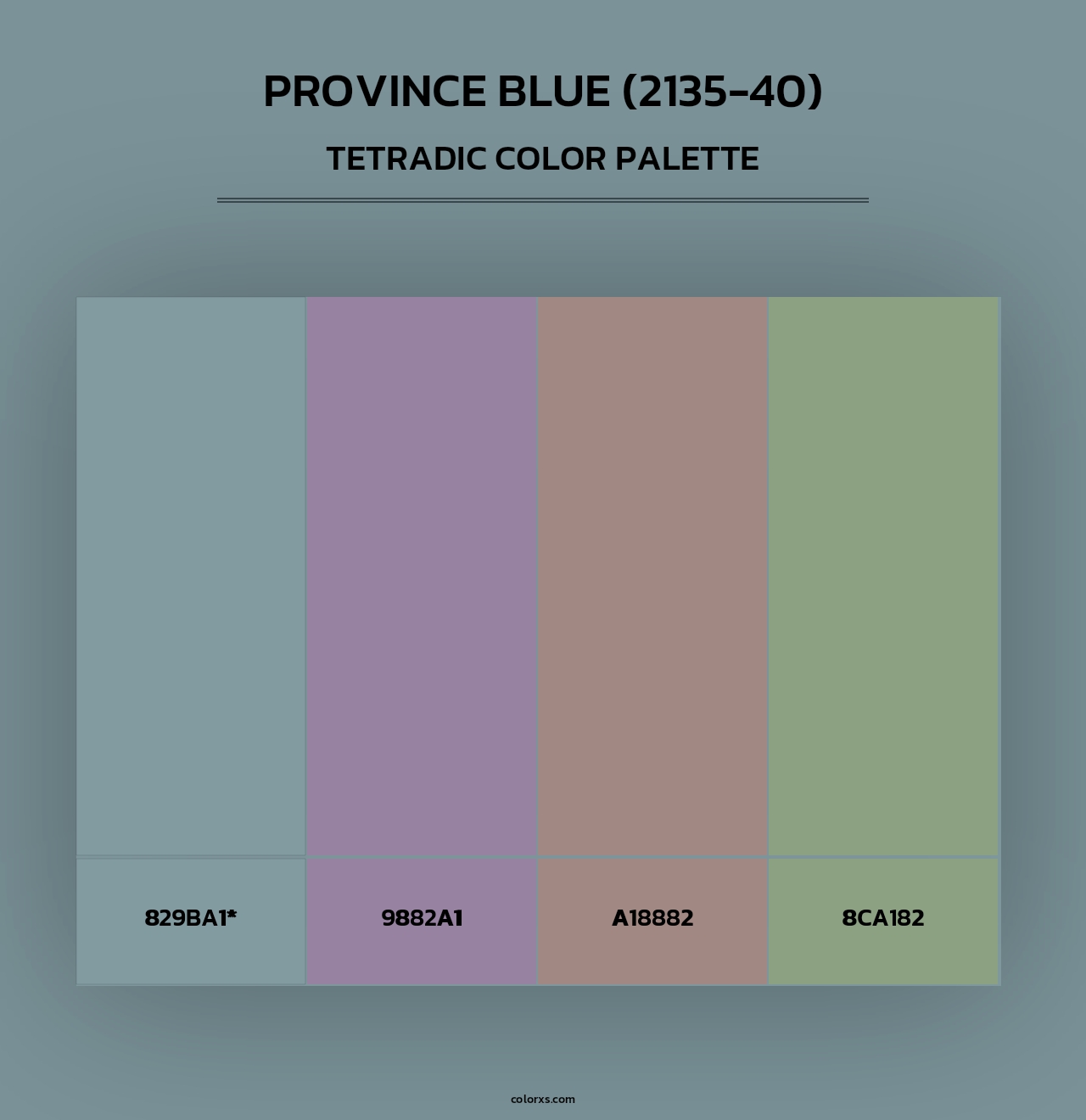 Province Blue (2135-40) - Tetradic Color Palette
