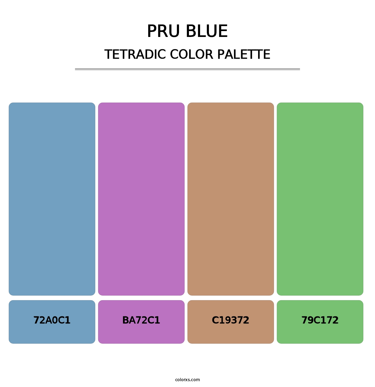 PRU Blue - Tetradic Color Palette